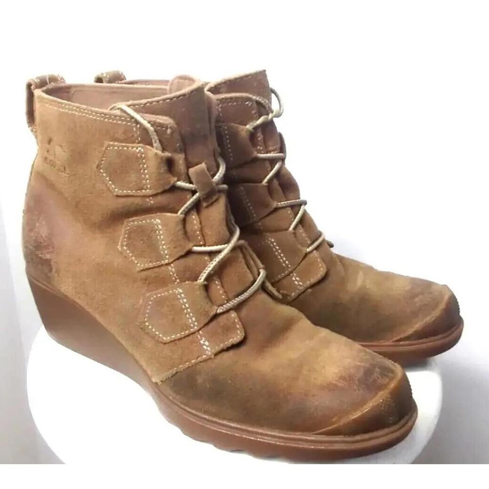 SOREL Toronto Women’s Lace Up Wedge Boots size 9  NL2115-286